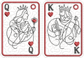 Porté clé ITH Duo Carte Reine et Roi de coeur - inclus 2 Motifs de broderie - Format 10x10