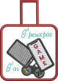 Porte-clé ITH J'peux pas, j'ai Game 10x10 | Motif Broderie Machine Gamer