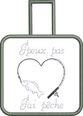 Porte-clé ITH J'peux pas, j'ai pêche 10x10 | Motif Broderie Machine Pêche