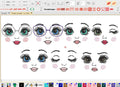 Visages de poupée - Motif de broderie - Pack 7 visages - 2 tailles 72x56 et 92x72