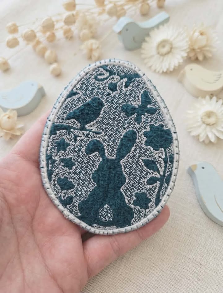 Lingette ITH Embossage “Lapin” - Fichier Broderie 10x10