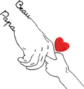 Motif de broderie machine Papa Beau-Père – dessin mains et cœur, cadeau Fête des Pères, formats PES DST JEF EXP VP3 HUS XXX